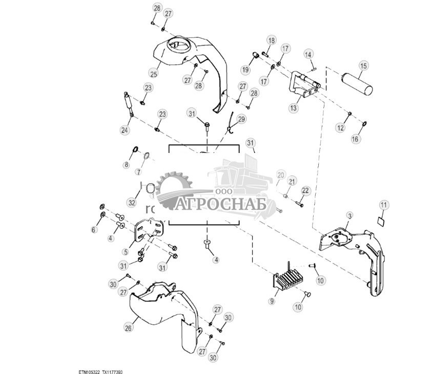 Рычаг сервоконтроллера, левый ( - 303523) - ST817478 521.jpg